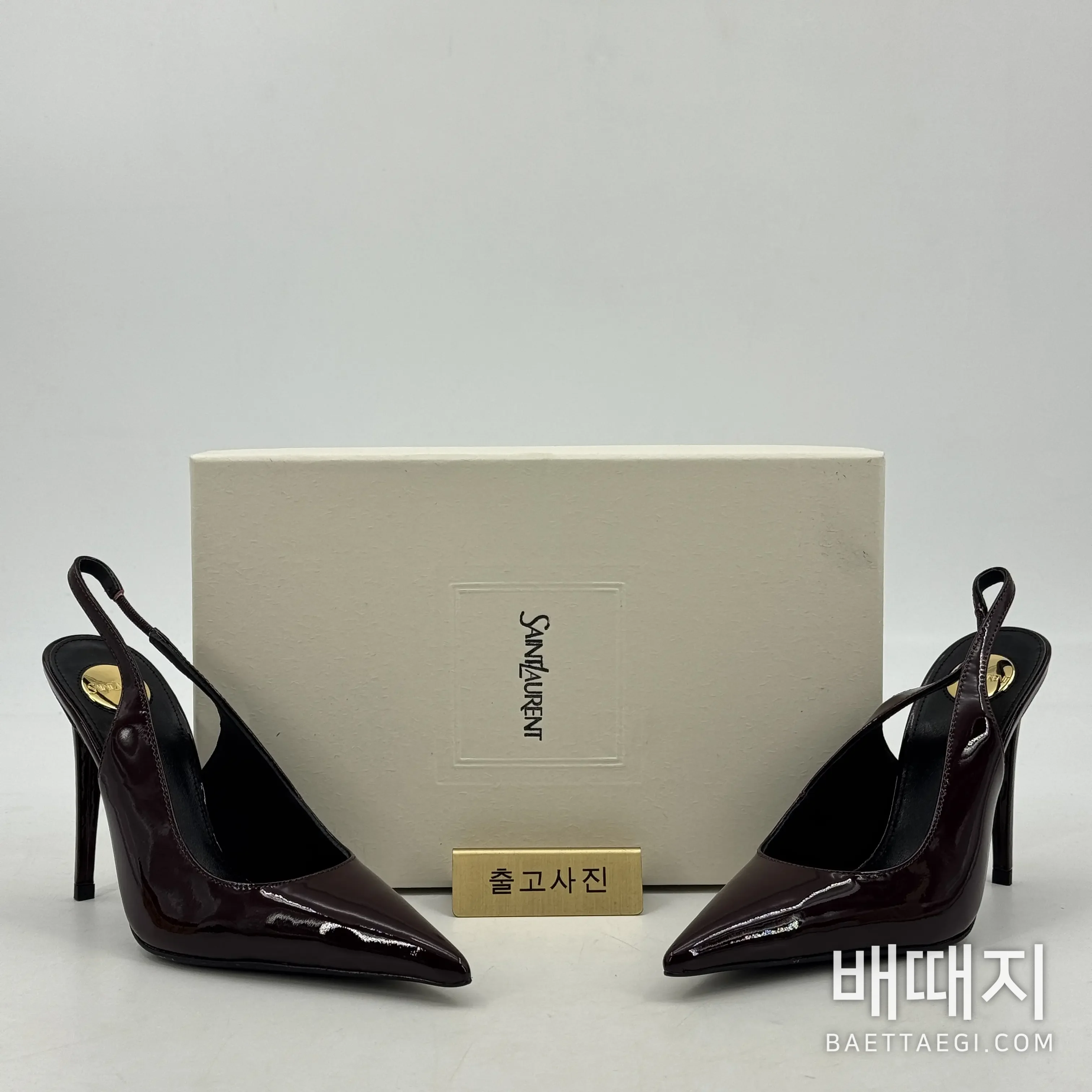 생로랑 오피움 펌프스 여성 에나멜가죽 뾰족한 앞코 검수사진 1