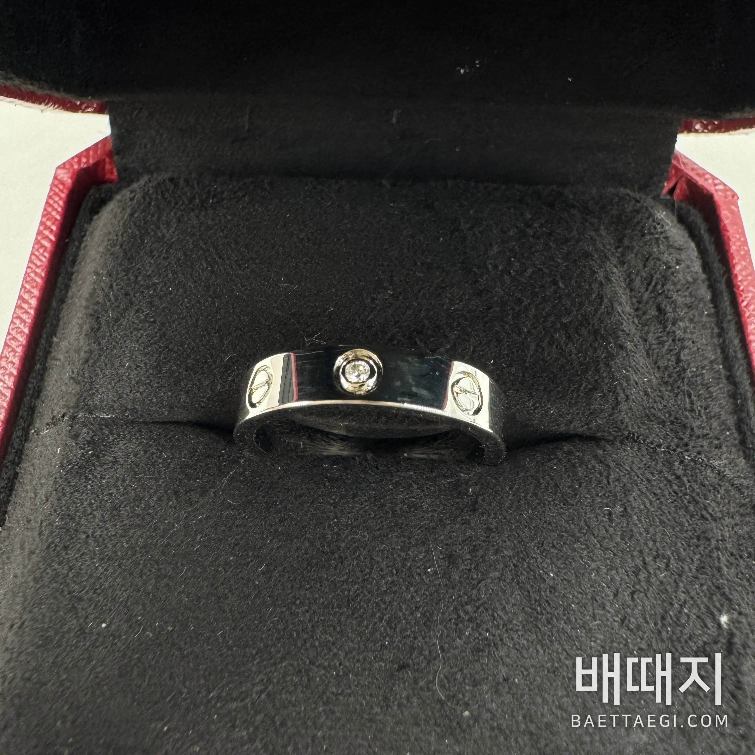 까르띠에 러브 슬림 솔리테어 다이아몬드 반지 178372 검수사진 3