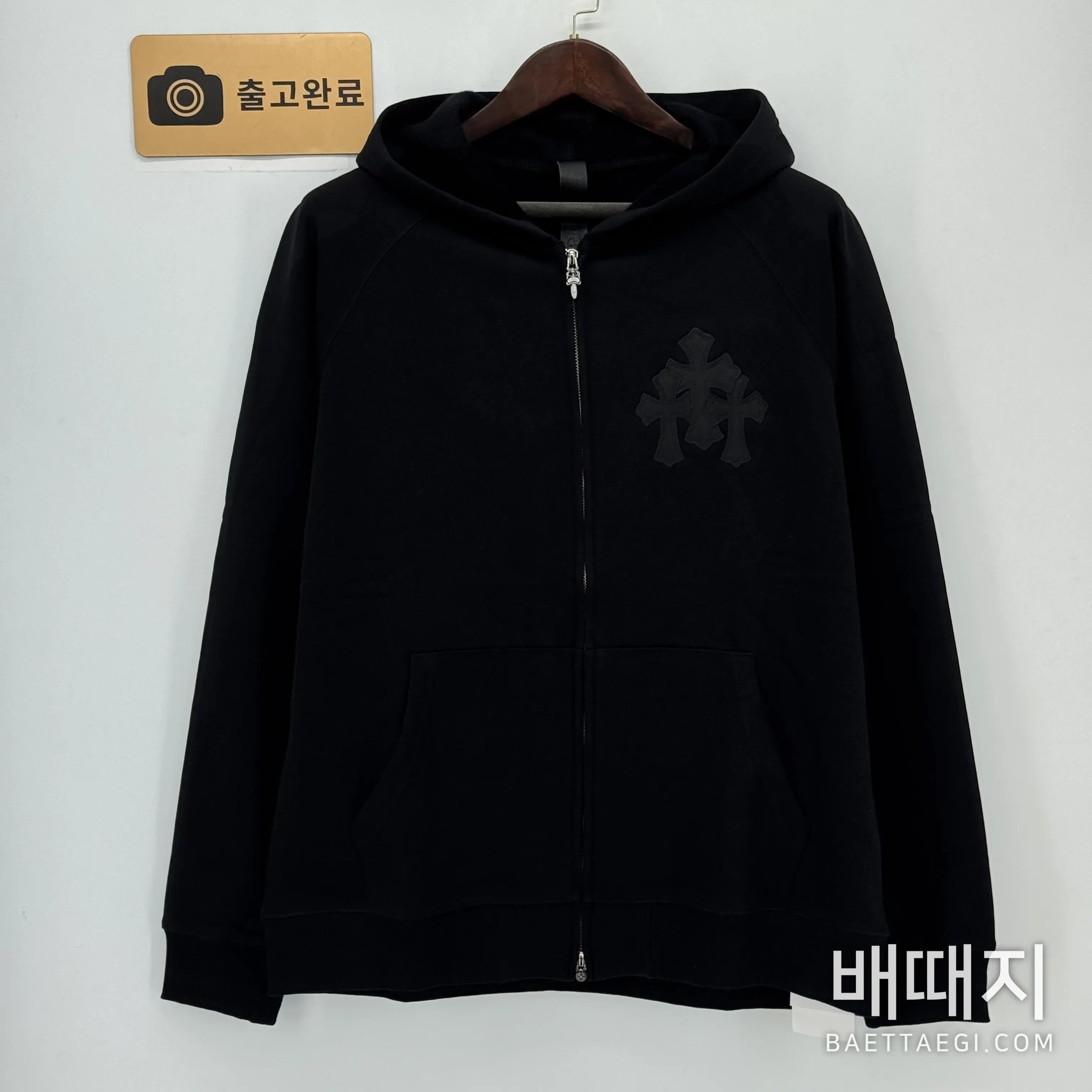 크롬하츠 가죽 안감 후드 집업 맨투맨 검수사진 1