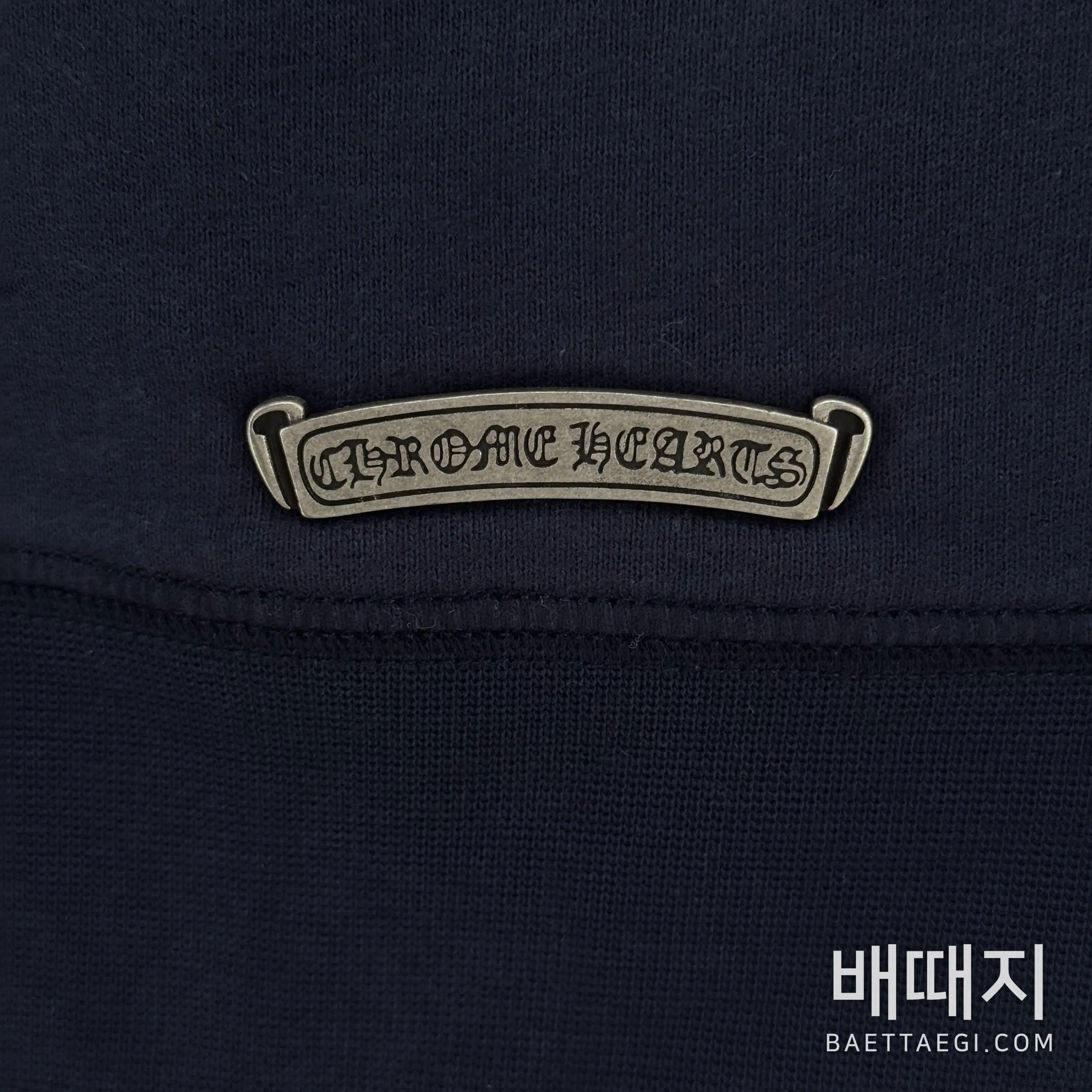 크롬하츠 스리컬러 크로스 양가죽 하프 집업 후드 165109 검수사진 6