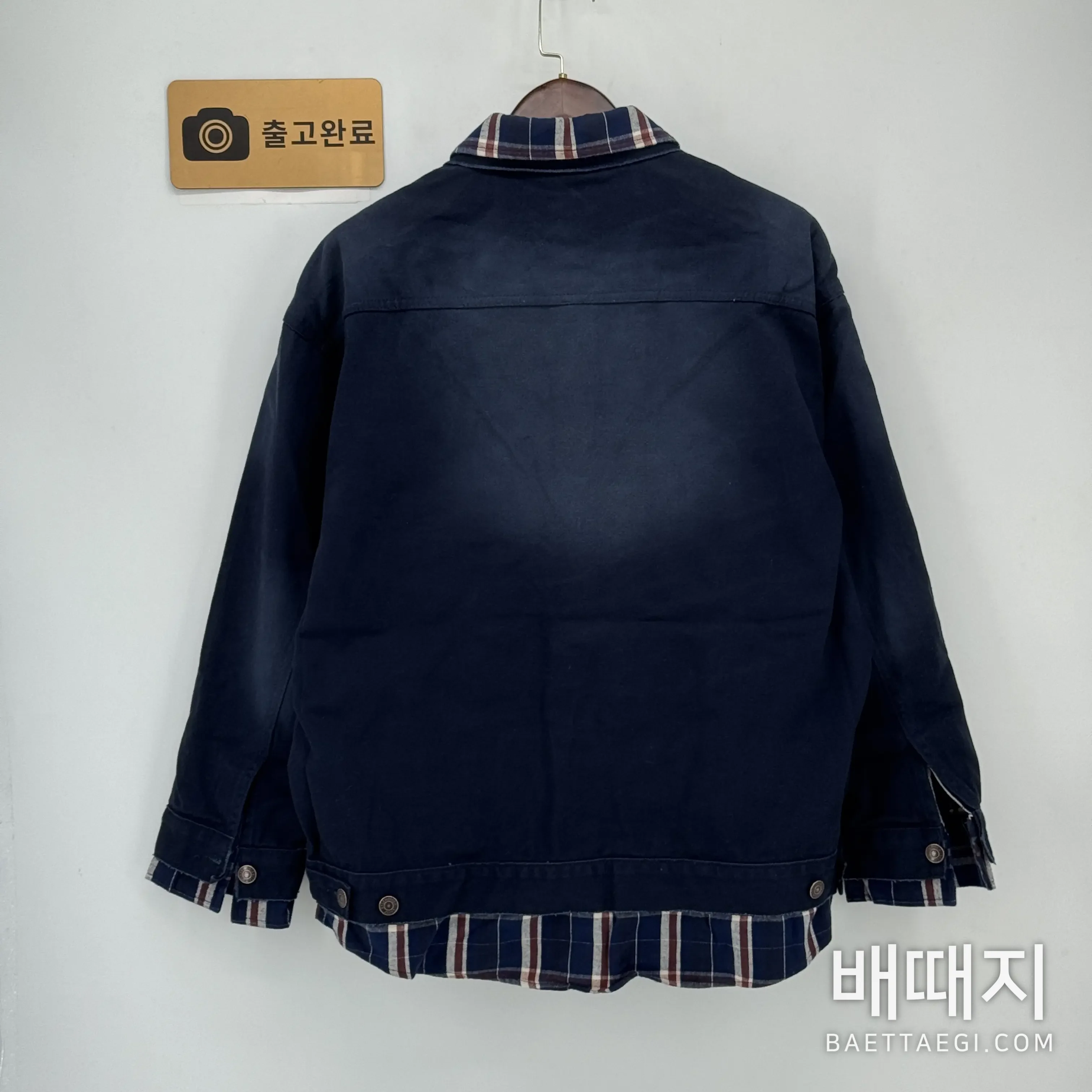 발렌시아가 체크 패턴 패치워크 데님 자켓 196777 검수사진 5