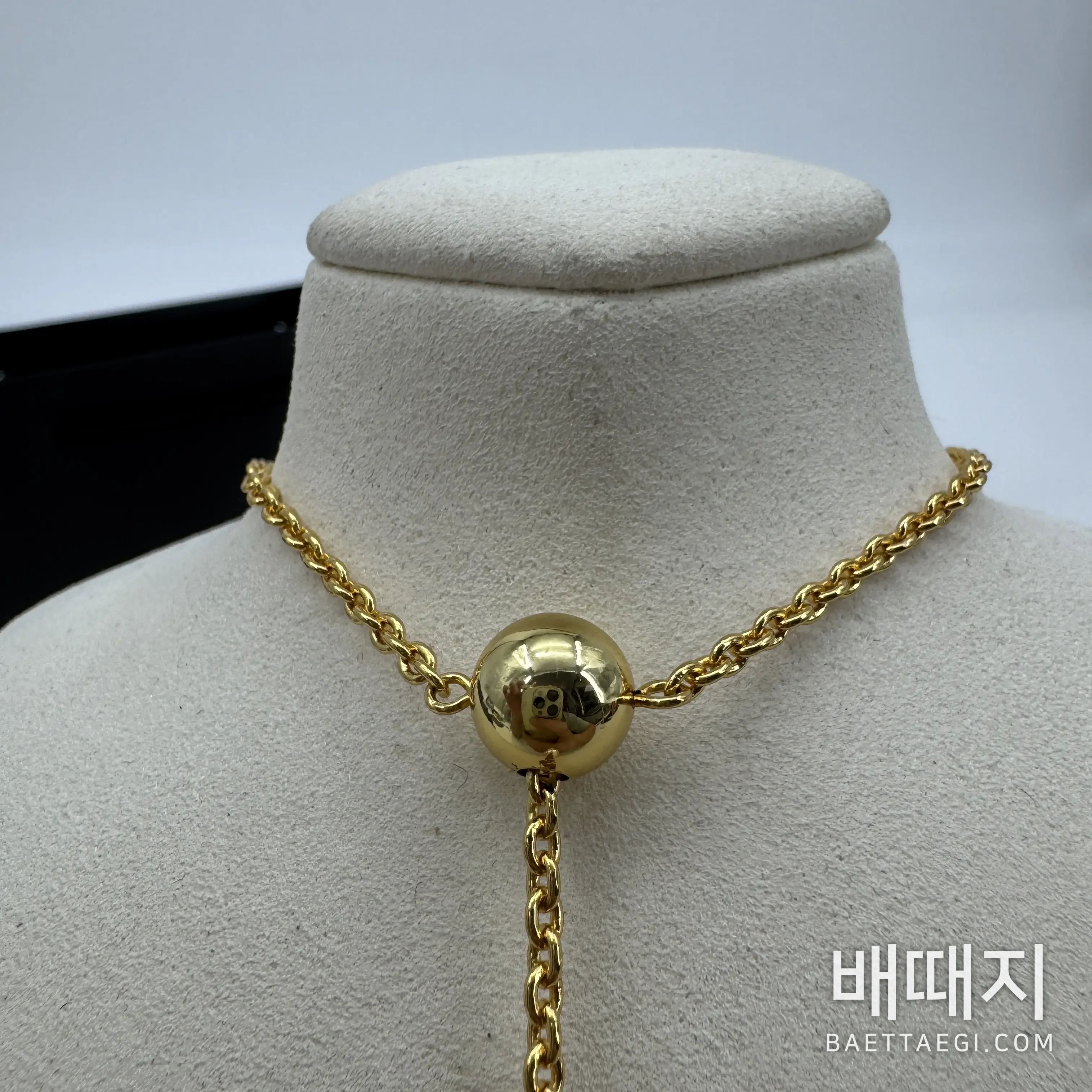 샤넬 더블 C 구체 펜던트 Y자형 목걸이 203789 검수사진 6