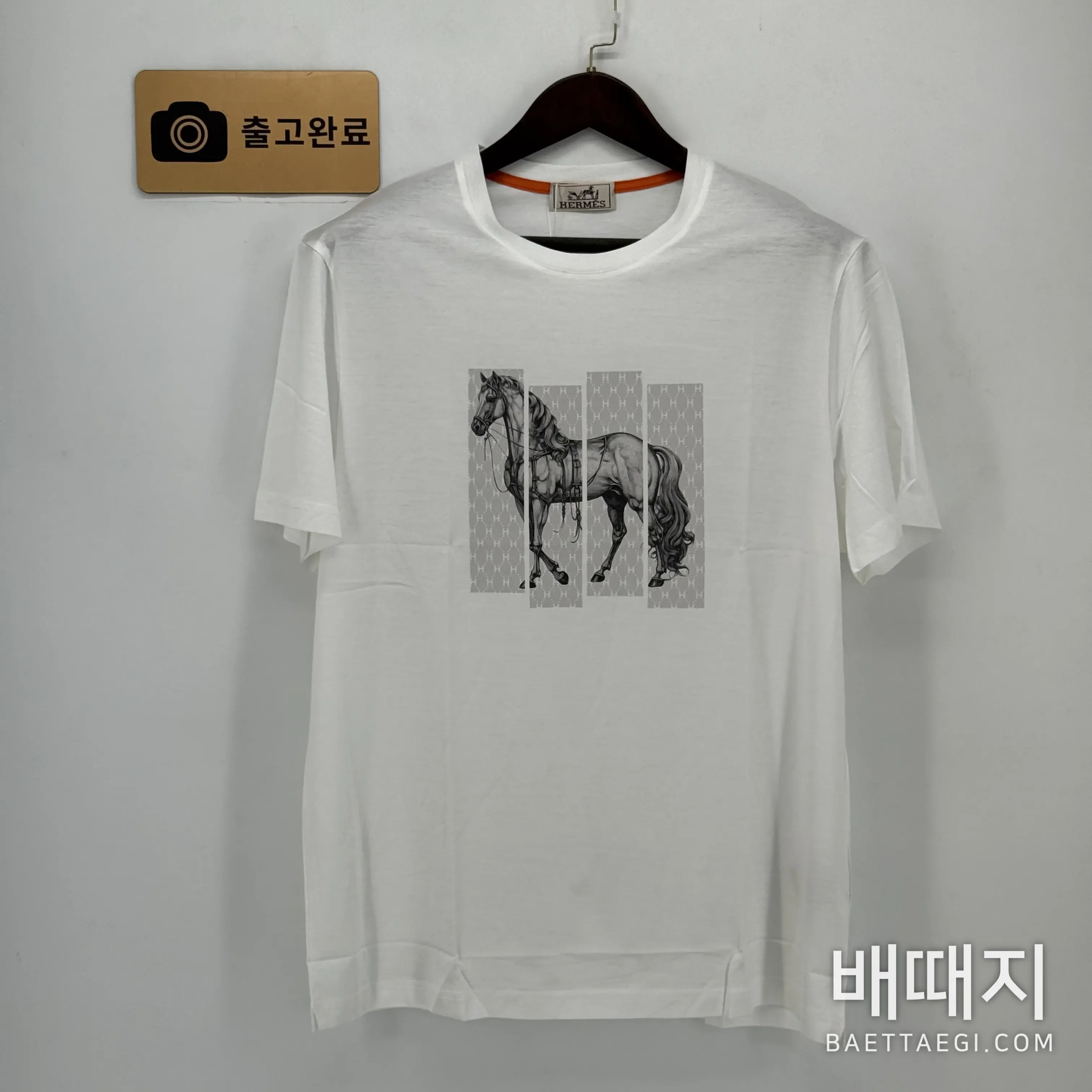 에르메스 남성 크루넥 반팔 티셔츠 137064 검수사진 1
