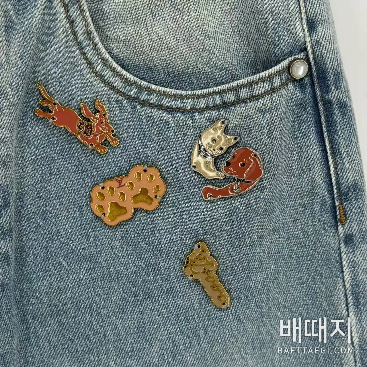 루이비통 스케이트보드 진 남성 바지 185167 검수사진 3