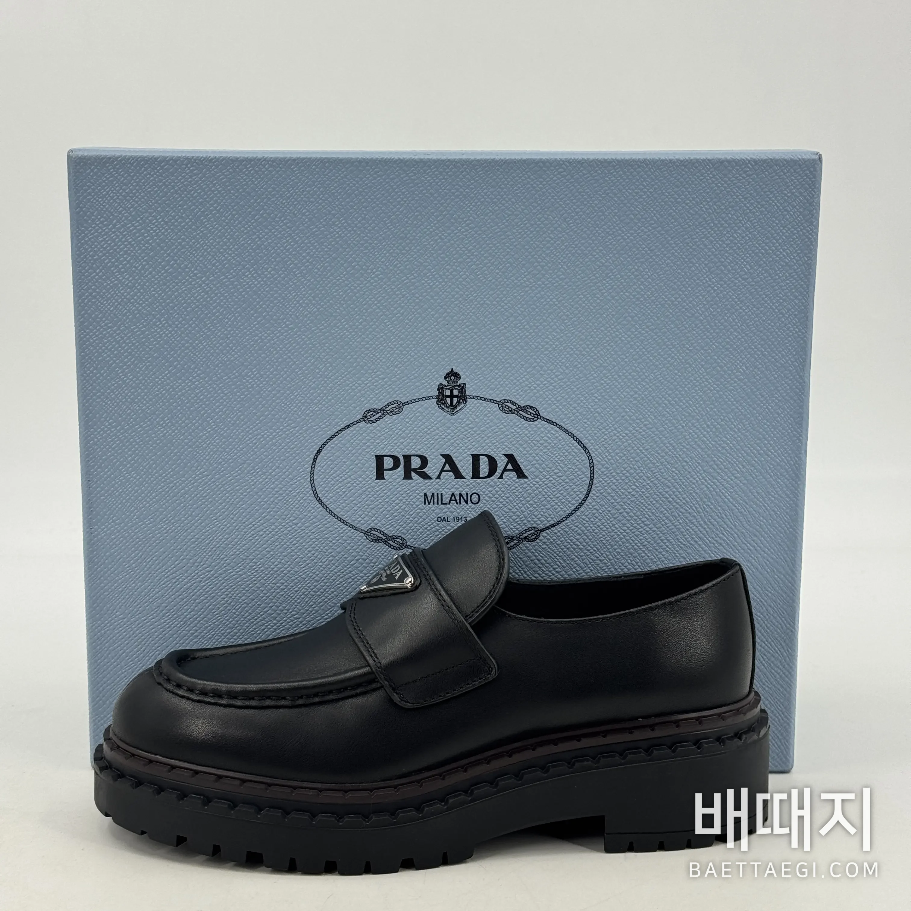 프라다 모노리스 카프스킨 레이스업 로퍼 앵클부츠 116278 검수사진 4