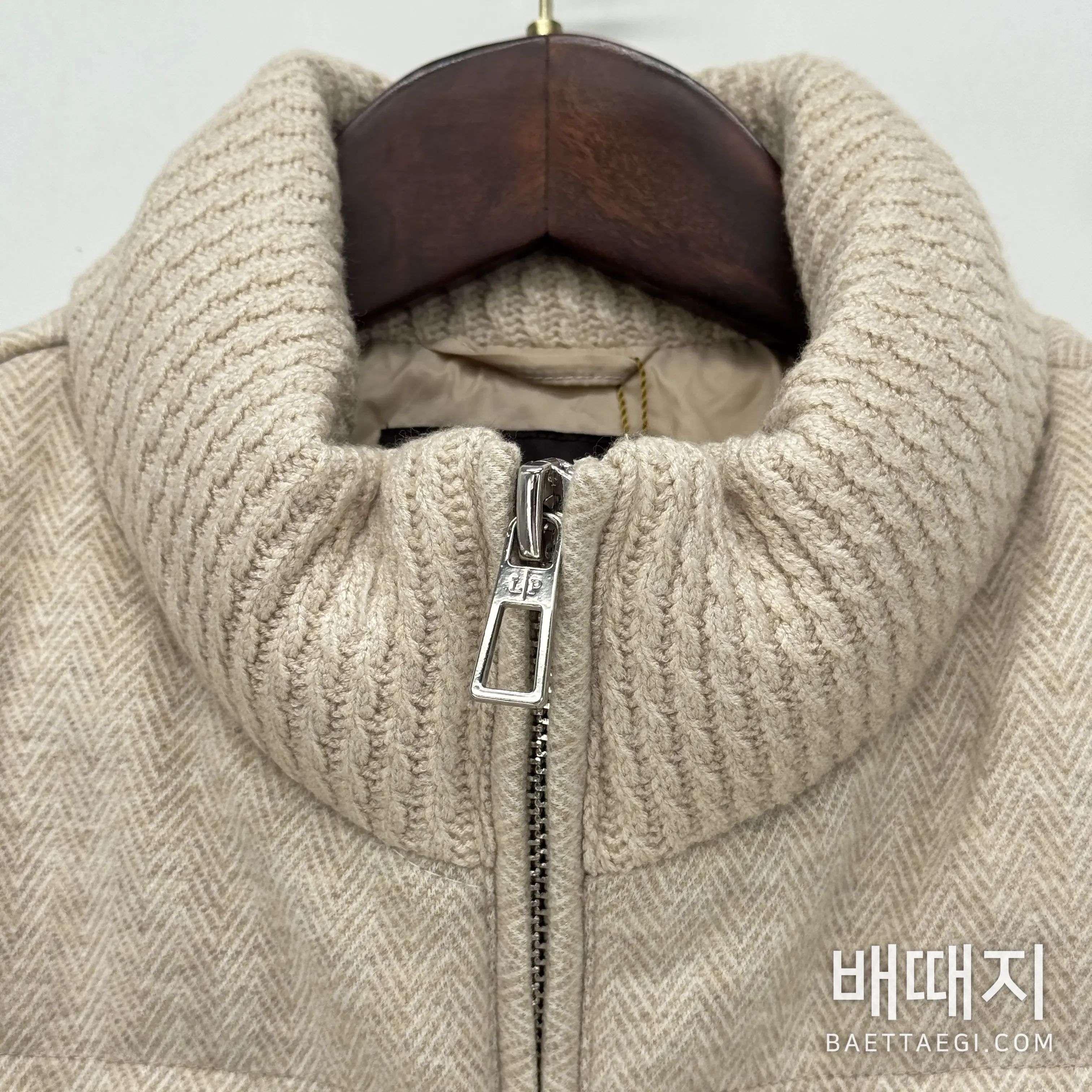 로로피아나 캐시미어 울 니트 구스 다운 남성 패딩 196238 검수사진 2