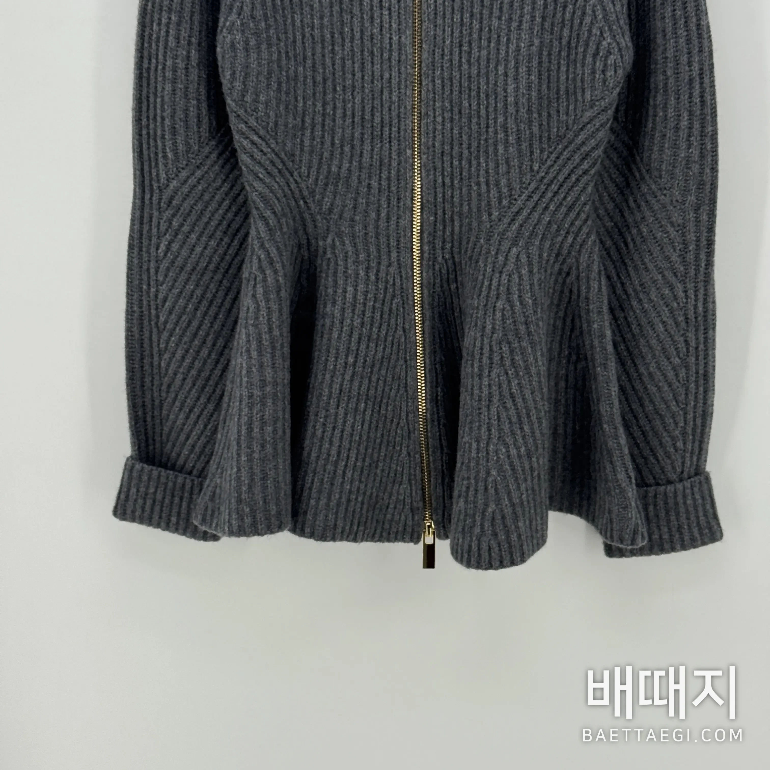 알라이아 허리 강조 울 더블 지퍼 여성 자켓 157141 검수사진 7