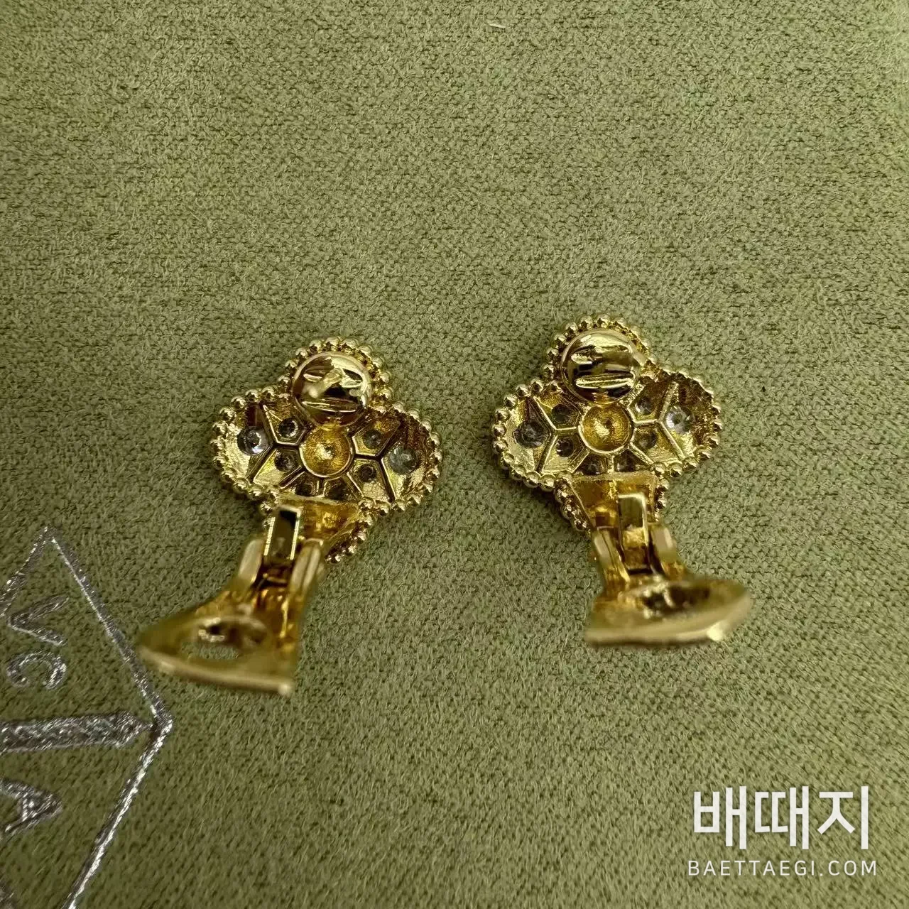 반클리프앤아펠 빈티지 알함브라 다이아몬드 클립 귀걸이 178552 검수사진 7