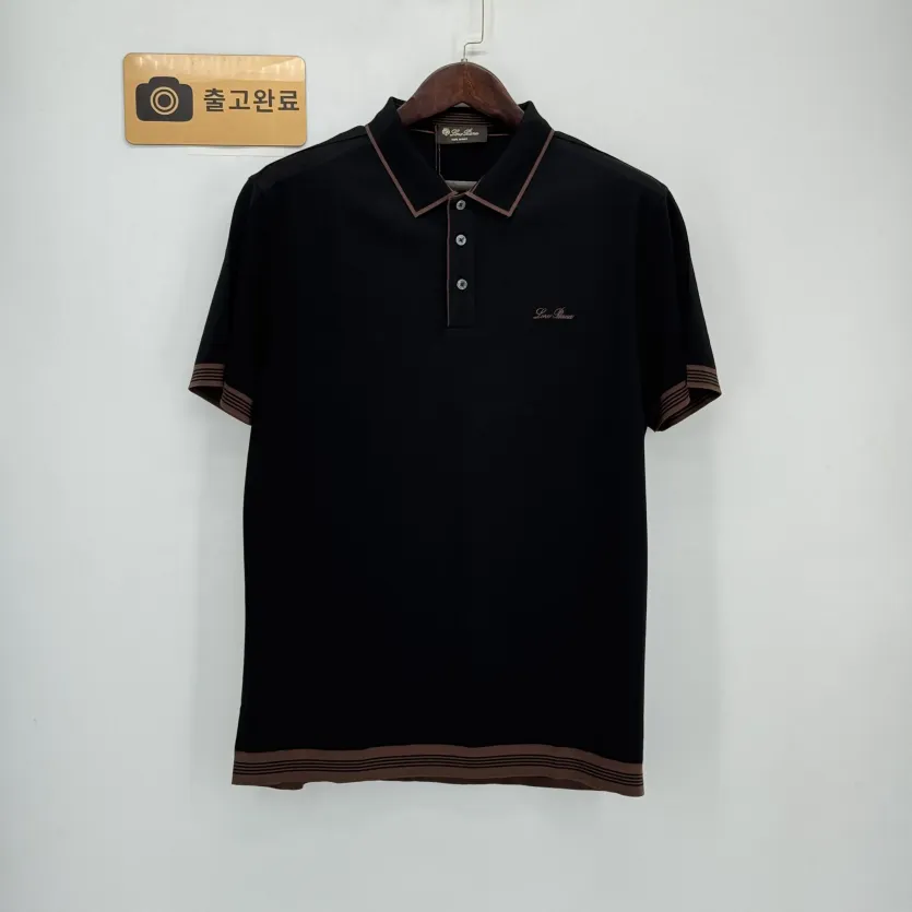 로로피아나 남성 반팔 114645 Loro Piana T Shirt / 색상: 블랙 / 사이즈: L사이즈