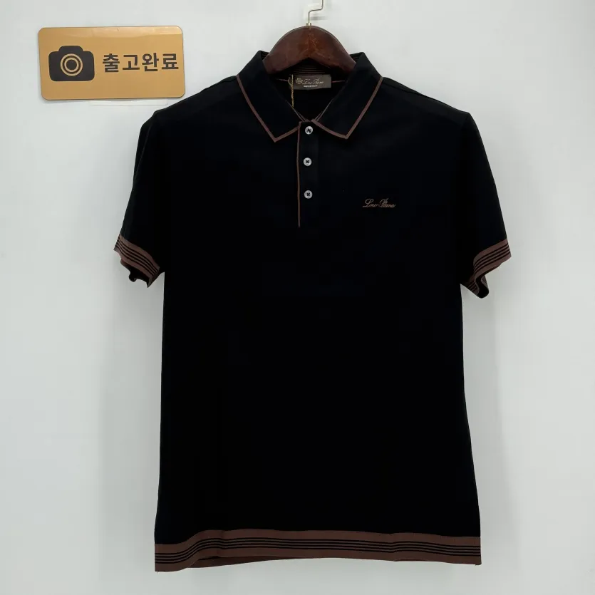 로로피아나 남성 반팔 114645 Loro Piana T Shirt / 색상: 블랙 / 사이즈: L사이즈