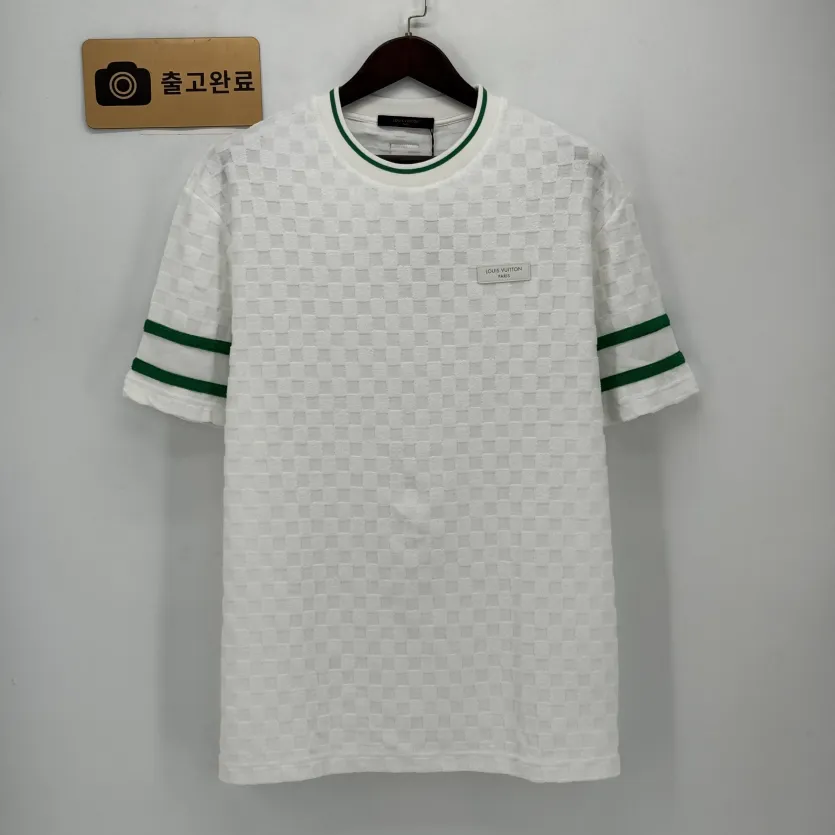 루이비통 LV 체크 패턴 테리 자카드 반팔 티셔츠 165070