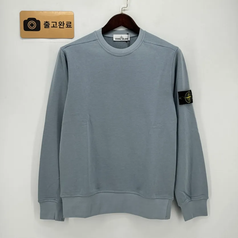 스톤 아일랜드 오가닉 코튼 플리스 크루넥 스웨트셔츠