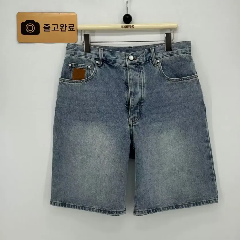루이비통 포켓 로고 데님 남성 반바지 113261