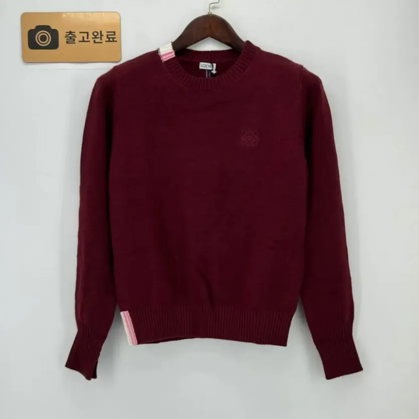 로에베 컬러 블록 라운드넥 니트 146594
