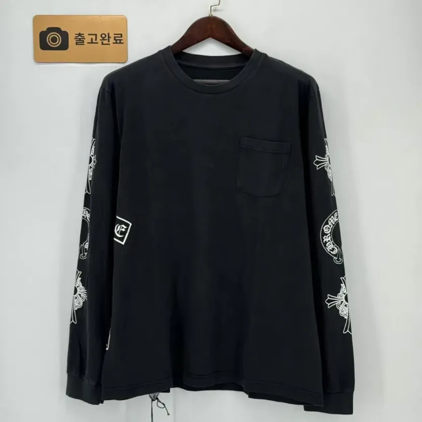 크롬하츠 소프&워터 데미지 가공 남성 긴팔 티셔츠 144236