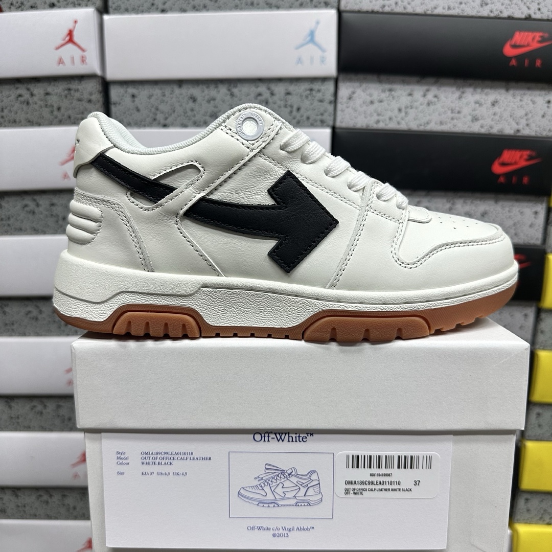 오프화이트 [KZ] 아웃 오브 오피스 OOO 로우 탑스 화이트 블랙 202492 Off White Out Of Office OOO Low