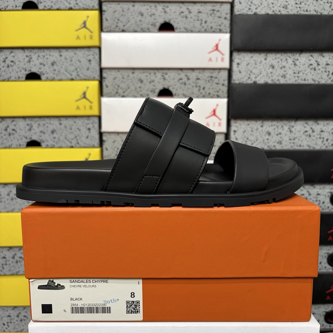 에르메스 [YX] 블랙 205768 Hermes Chypre Sandal