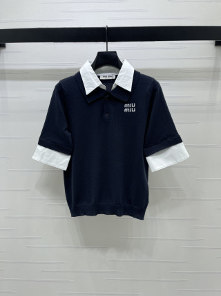미우미우 여성 반팔 101919 Miu Miu T Shirt
