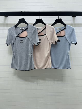 미우미우 여성 반팔 102256 Miu Miu T Shirt