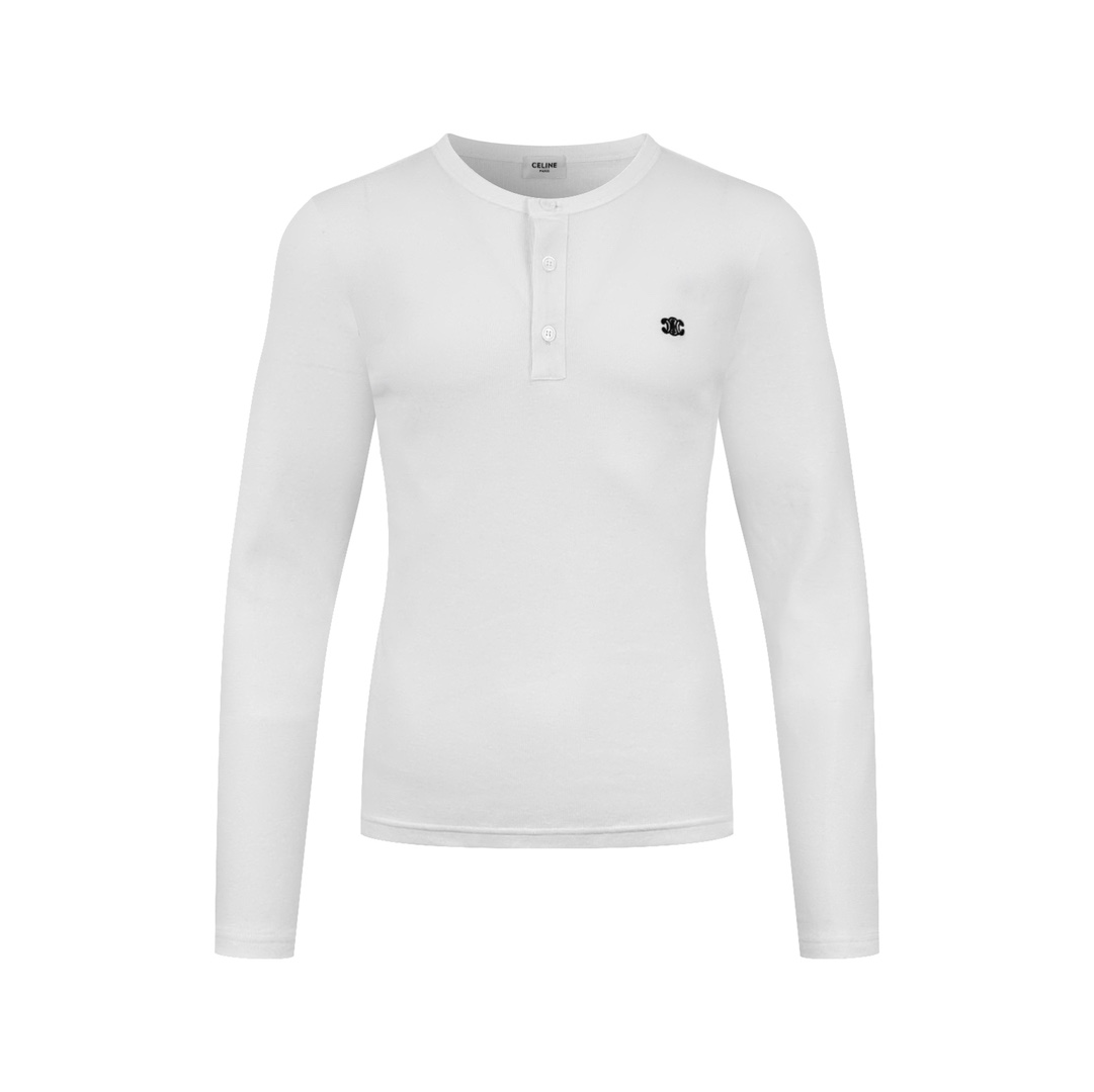 셀린느 개선문 자수 긴팔 셔츠, 사이즈 S, M, L, XL. 부드럽고 매끄러우며 편안하고 피부에 자극이 없는 맞춤 제작된 순면 니트 원단으로 만들어졌습니다. 순수하고 심플한 화이트 바탕에 셀린느의 상징적인 개선문 자수가 가슴 부분을 장식합니다. 수입 자수 기술과 첨단 컴퓨터 제어 시스템, 정밀 기계 부품을 사용하여 개선문 자수의 정밀도를 높여 매끄럽고 섬세한 라인을 표현했습니다. 원단은 손세탁 공법을 거쳐 더욱 뛰어난 촉감과 질감을 선사하며, 변형, 수축, 변색에 강해 오랫동안 아름다움을 유지합니다. 10926 Celine Long Sleeve
