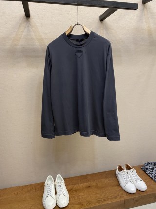 프라다 삼각로고 로고 프린트 니트 11037 Prada Long Sleeve