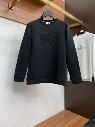 버버리 로고 코튼 라운드넥 후드티 남성 11046 Burberry Long Sleeve