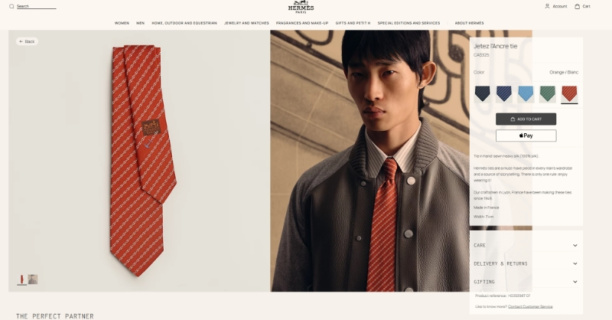 에르메스 넥타이 112260 Hermes Accessories