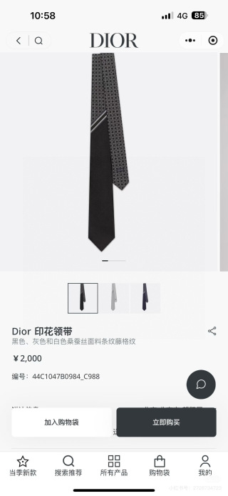 디올 넥타이 112455 Dior Accessories