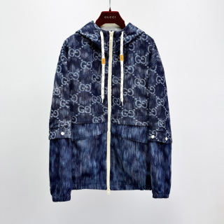 구찌 로고 자수 데님 후드티 11436 Gucci