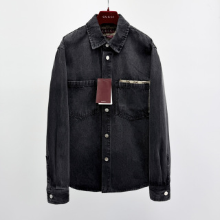 구찌 데님 코튼 포켓 셔츠 11466 Gucci