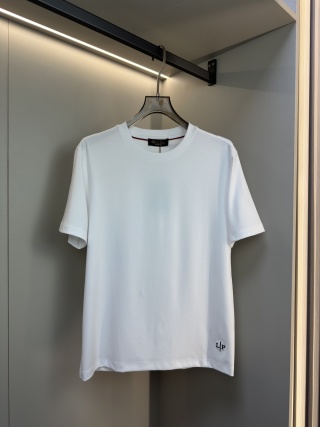 로로피아나 로고 자수 코튼 반팔 티셔츠 1194 Loro Piana T Shirt