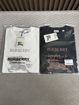 버버리 2026SS 자수 코튼 라운드넥 반팔 티셔츠 1245 Burberry T Shirt