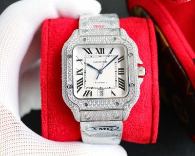 까르띠에 산토스 다이아몬드 에디션 AMG 공장 Cartier Watch