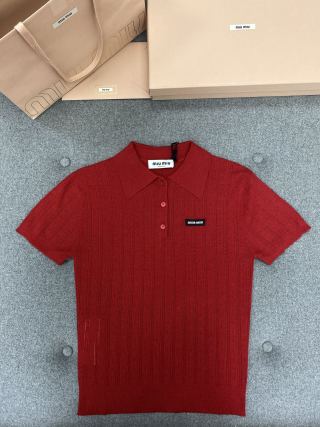 미우미우 여성 반팔 129770 Miu Miu T Shirt