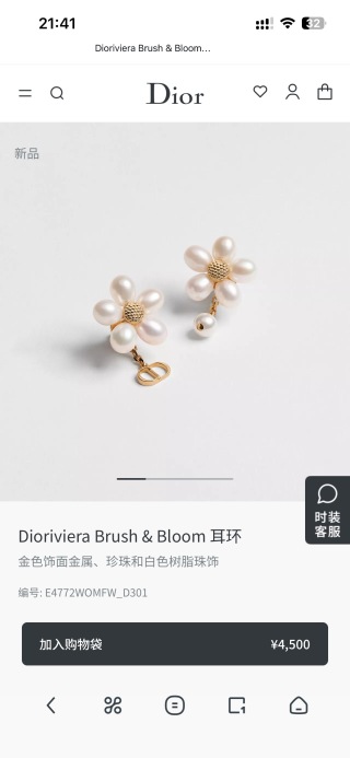 디올 귀걸이 134950 Dior Earrings