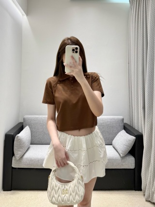 생로랑 여성 반팔 피케 코튼 카라 티셔츠 138647