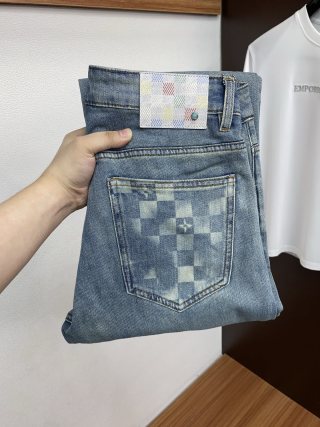 루이비통 남성 슬림 핏 데님 바지 139024