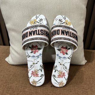 디올 자수 캔버스 샌들 141786