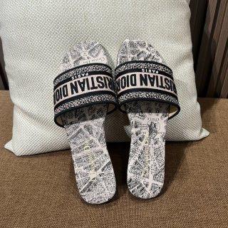 디올 자수 캔버스 슬리퍼 141788