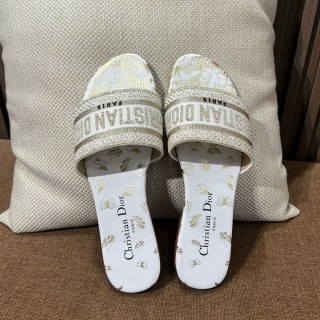 디올 캔버스 자수 슬리퍼 141795