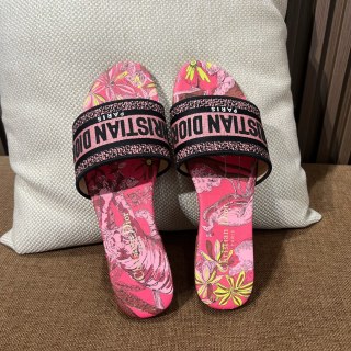 디올 자수 캔버스 슬리퍼 141799