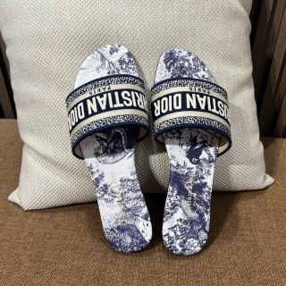 디올 자수 캔버스 샌들 141806