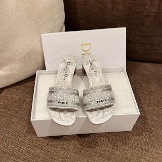 디올 자수 장식 린넨 샌들 141837