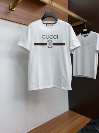 구찌 2026SS 자수 코튼 라운드넥 반팔 티셔츠 남성 1553 Gucci T Shirt