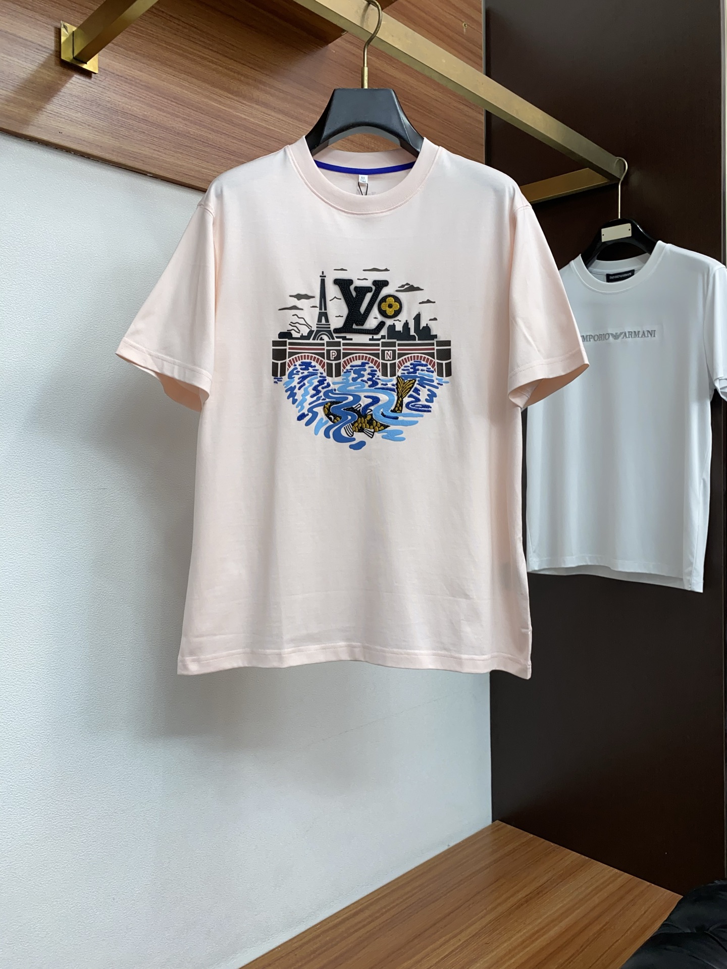 루이비통 이프링 머서라이즈드 코튼 반팔 티셔츠 P330