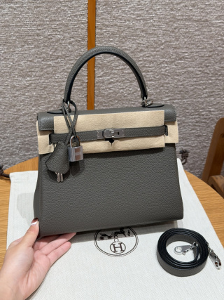 에르메스 켈리백 25 그레이 실버 하드웨어 18260 Hermes Bag