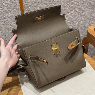 에르메스 켈리 24/24백 엘리펀트 그레이 골드 하드웨어 18263 Hermes Bag