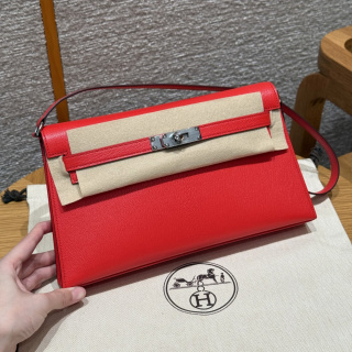 에르메스 켈리 엘란백 하트 레드 실버 하드웨어 18266 Hermes Bag