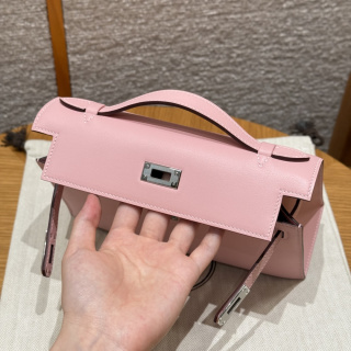 에르메스 미니 켈리 1 핑크 실버 하드웨어 18271 Hermes Bag