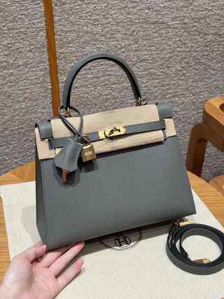 에르메스 켈리백 25 클라우드 그레이 골드 하드웨어 18283 Hermes Bag